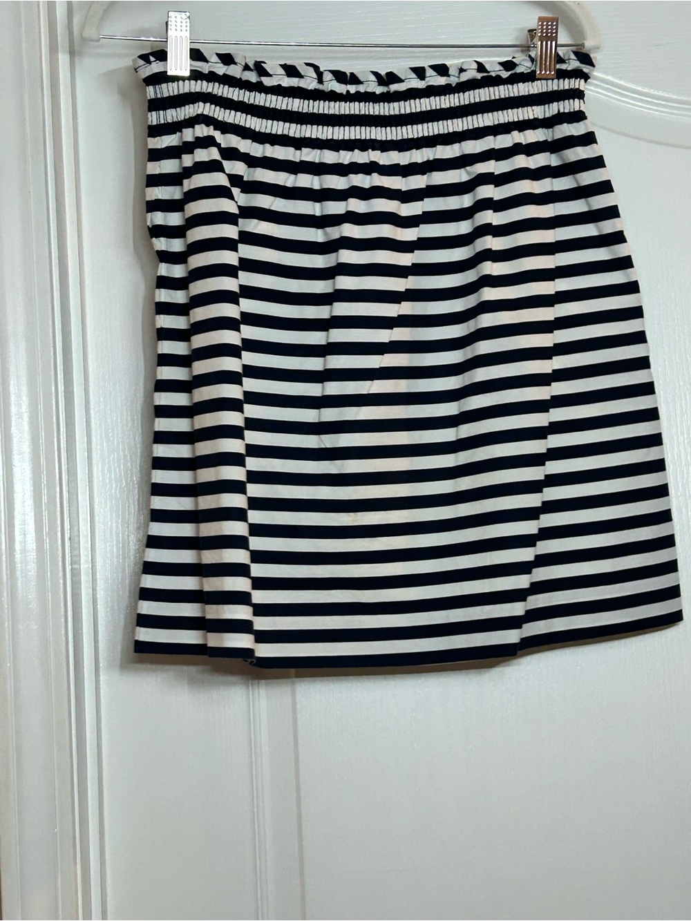 J. Crew Navy and White Striped Mini Skirt - Picture 3 of 4